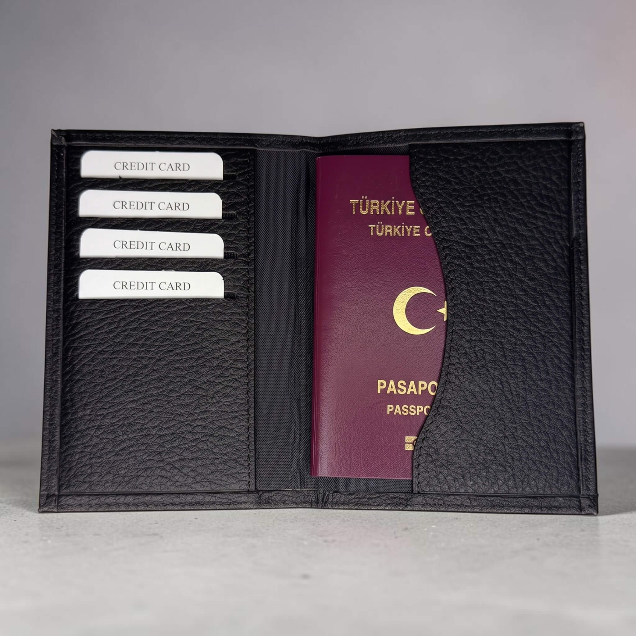 Siyah Pasaport Kılıfı
