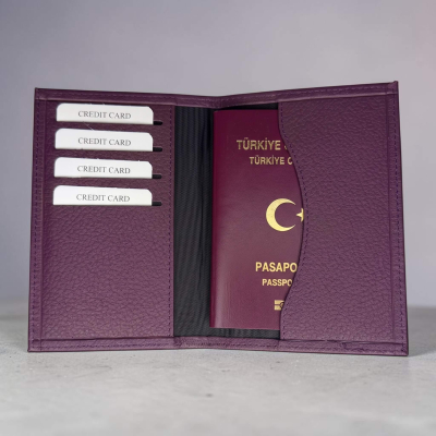 Mor Pasaport Kılıfı