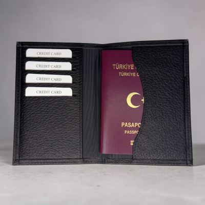 Siyah Pasaport Kılıfı